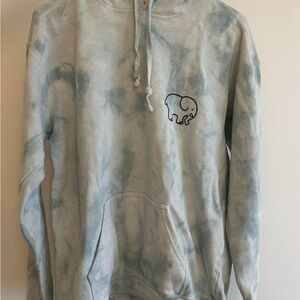 Ivory Ella Light Blue Tie-Dye Elephant Graphic Hoodie